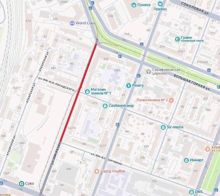 Из-за ремонта теплосети в Саратове на неопределённый срок перекрыли участок улицы Разина